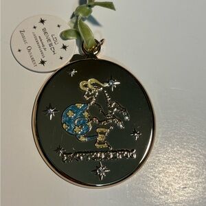 Anthropologie Lou Benesch Zodiac Ornament Gold Plated “Capricorn" NWT Christmas